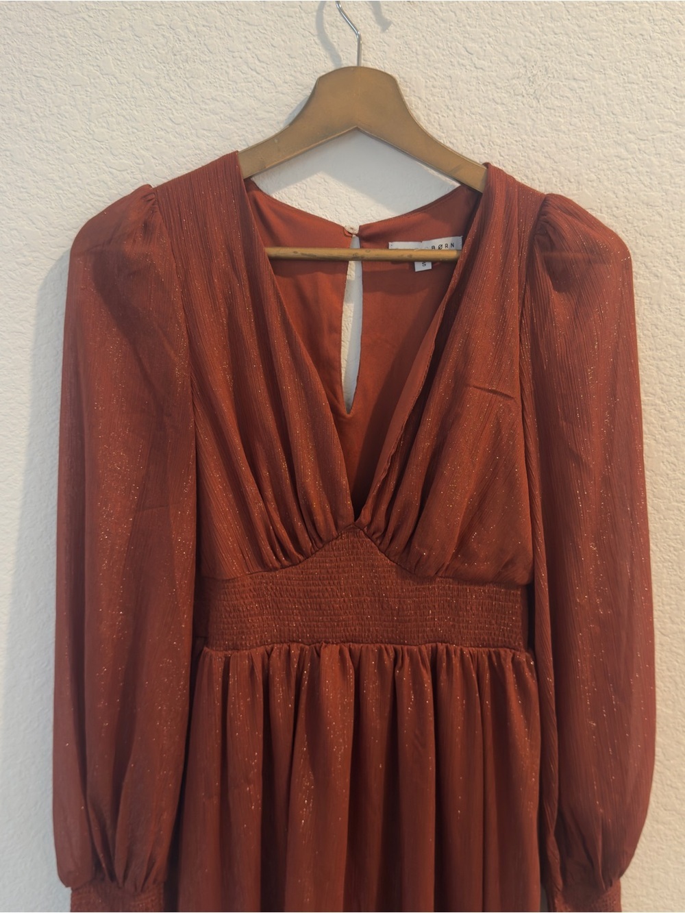 Baltic Born- Juliette Shimmer Long Sleeve Maxi Dress- S - Picture 3 of 7